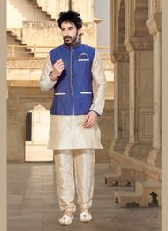 Ravishing Cream Color Indo Western Sherwani