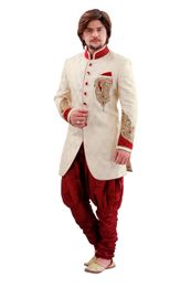 Astonishing Cream Color Indo Western Sherwani