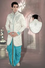 Engrossing White Color Indo Western Sherwani