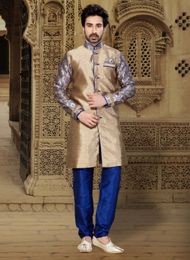 Extra Vagant Brown Color Indo Western Sherwani