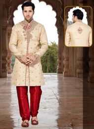 Rich Look Cream Color Indo Western Sherwani