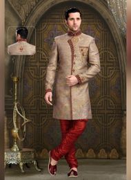 Flatter Brown Color Indo Western Sherwani