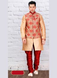 Urban Ethnic Brown Color Indo Western Sherwani