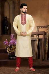 Dynamism Cream Color Kurta Payjama