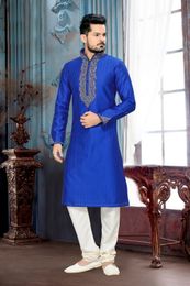 Stylish Look Blue Color Kurta Payjama