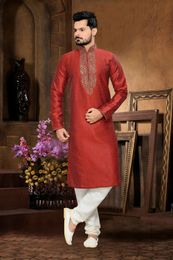 Elegant Red Color Kurta Payjama
