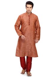 Brown Color Readymade Kurta Payjama