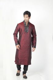 Maroon Color Wedding Kurta Payjama