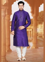 Stimulating Purple Color Kurta Payjama