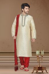Cream Color Grandeur Kurta Payjama