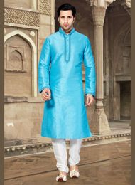Blue Color Heavy Look Kurta Payjama