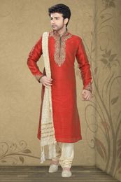 Red Color Vibrant Look Kurta Payjama