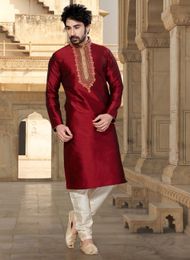 Maroon Color Enrapturing Kurta Payjama