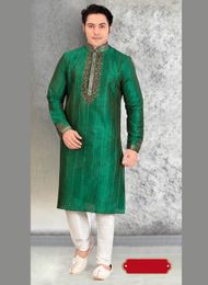 Impressive Green Wedding Kurta Payjama