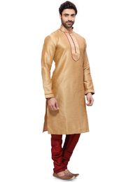 Brown Decorative Design Kurta Payjama