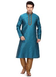 Rich Look Blue Color Kurta Payjama