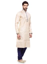 Festive Wear Mens Cream Kurta Payjama