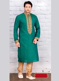 Handsome Green Color Kurta Payjama