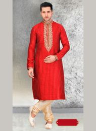 Ethnic Red Color Kurta Payjama