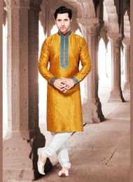 Gold Impressive Kurta Payjama