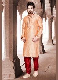 Enticing Orange Kurta Payjama