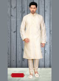 Appealing Cream Color Designer Kurta Payjama