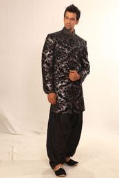 Black Velvet Indowestern Sherwani BL1003