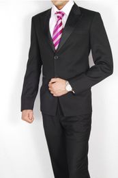 Black Broad Peak Lapel Tuxedo BL3027