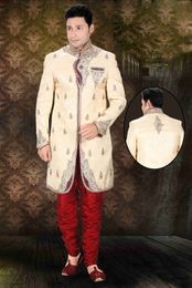 Mens Stupefying Brown Color Royal Sherwani