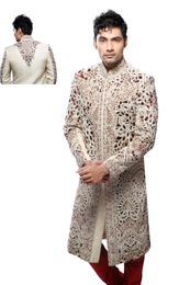 Mens Striking Cream Color Royal Sherwani