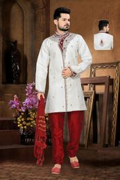 Sanctifying Mens White Color Royal Sherwani