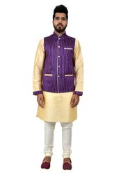 Artsilk Kurtasetwith Linensilk Jacket