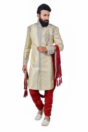 Online Zari Tanchoi Brocade Silk Sherwani