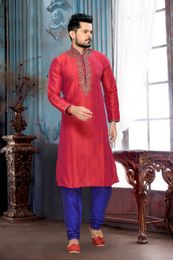 Red Color Wedding Ceremony Kurta Payjama
