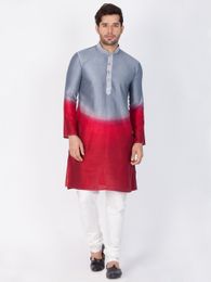 Men Wedding Grey Kurta Payjama