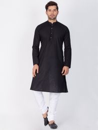 Online Trendy Look Black Kurta Payjama