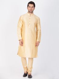Bright Golden Online Kurta Payjama For Men