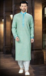Elegant Look Green Khadi Kurta Online For Men