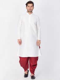 New Arrival White Cotton Kurta Dhoti Online