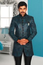 Cerulean Blue Indowestern Sherwani BL1021