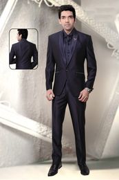 Slim Fit One Button Wedding Reception Suit