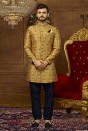 Admiral Yellow Marriage Indo Western Sherwani