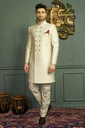Contemporary Off White Indo Western Sherwani