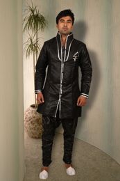 Dazzling Black Silver Kurta BL4030