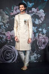 Traditional Cream Wedding Sherwani
