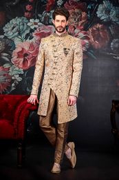 Asymmetrical Groom Wedding Sherwani