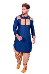 Cool Cotton Blue Pathani Suit