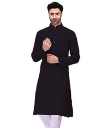 Bold Black Cotton Kurta