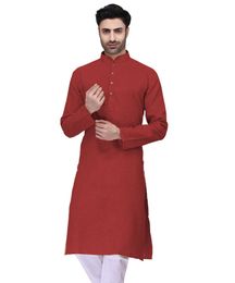 Eye Catching Red Cotton Kurta