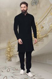 Bold Black And Black Silk Kurta Pajama